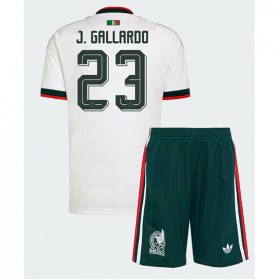 Mexiko Jesus Gallardo #23 Borta Kläder Barn VM 2026 Kortärmad (+ Korta byxor)